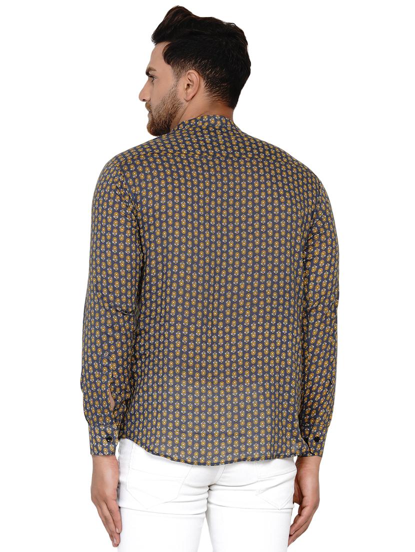 grey printed short kurta - 17779409 - Zoom Image - 3