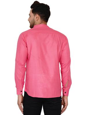 pink solid short kurta - 17779473 - Standard Image - 3