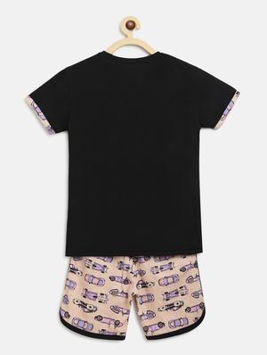 printed nightwear shorts set - 17779808 - Standard Image - 2