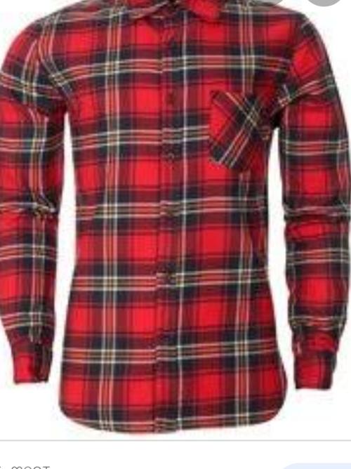 red cotton casual shirt - 17780622 - Standard Image - 1