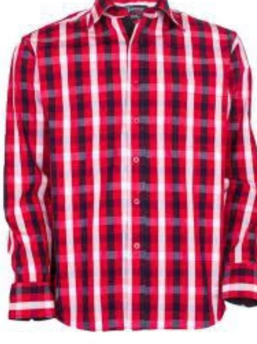 red cotton casual shirt - 17780622 - Zoom Image - 2