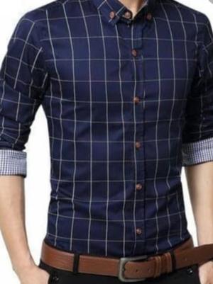 blue cotton casual shirt - 17780623 - Standard Image - 2