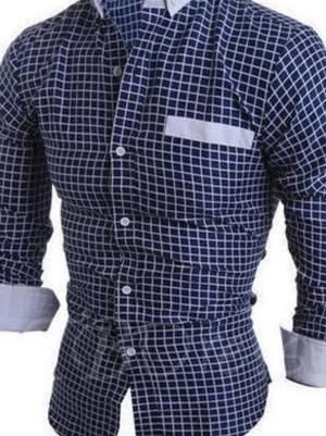 blue cotton casual shirt - 17780676 - Standard Image - 2