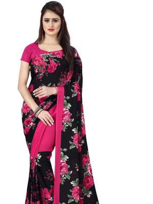 red nylon saree - 17780957 - Standard Image - 2