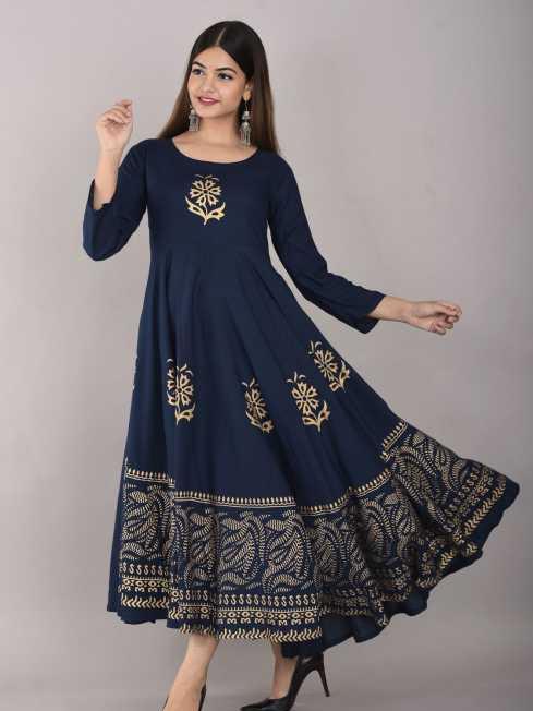 blue rayon kurti - 17780960 - Zoom Image - 2