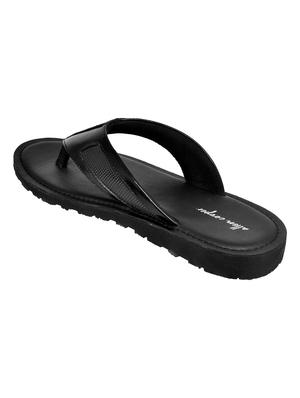 black leather toe separator slippers - 17781014 - Standard Image - 2