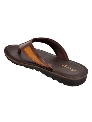 tan leather toe separator slippers - 17781015 - Standard Image - 2
