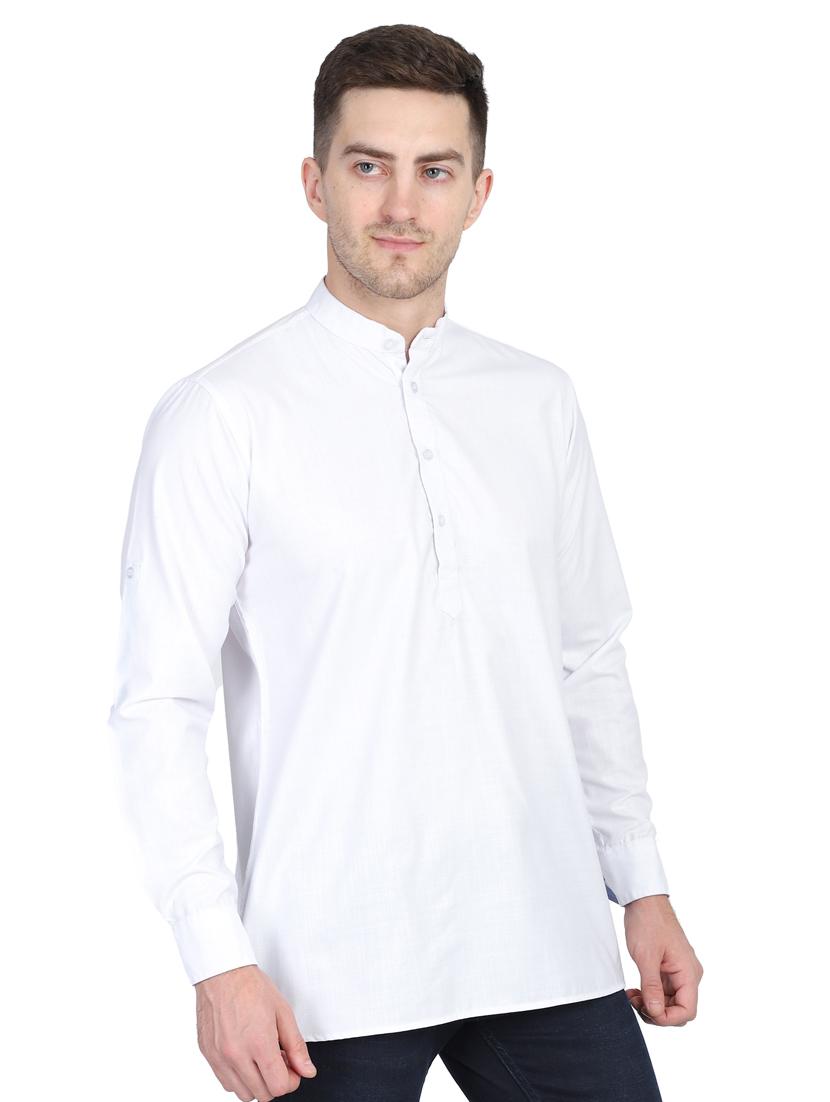 white solid casual shirt - 17781486 - Zoom Image - 2