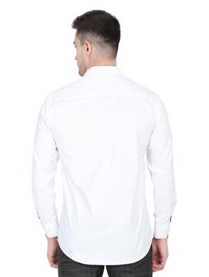 white solid casual shirt - 17781488 - Standard Image - 3