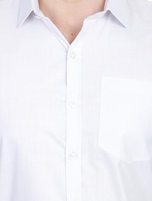 white solid casual shirt - 17781488 - Standard Image - 5