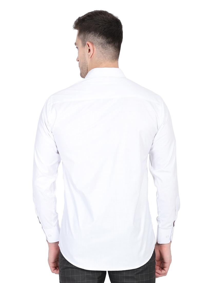 white solid casual shirt - 17781488 - Zoom Image - 3