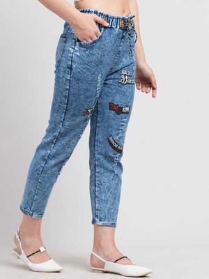 women denim jogger - 17781877 - Standard Image - 3