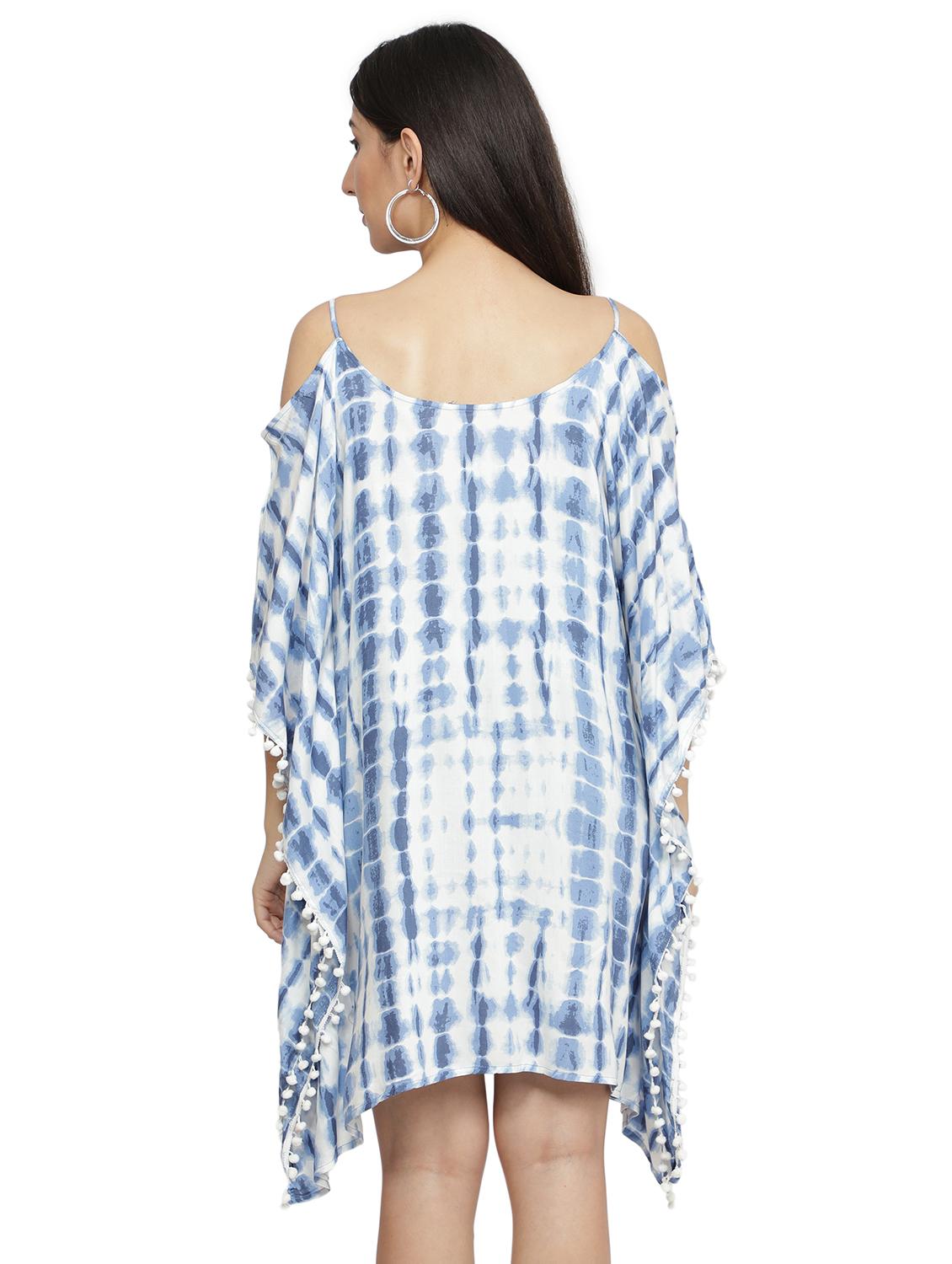 cold shoulder printed kaftan dress - 17782005 - Zoom Image - 3