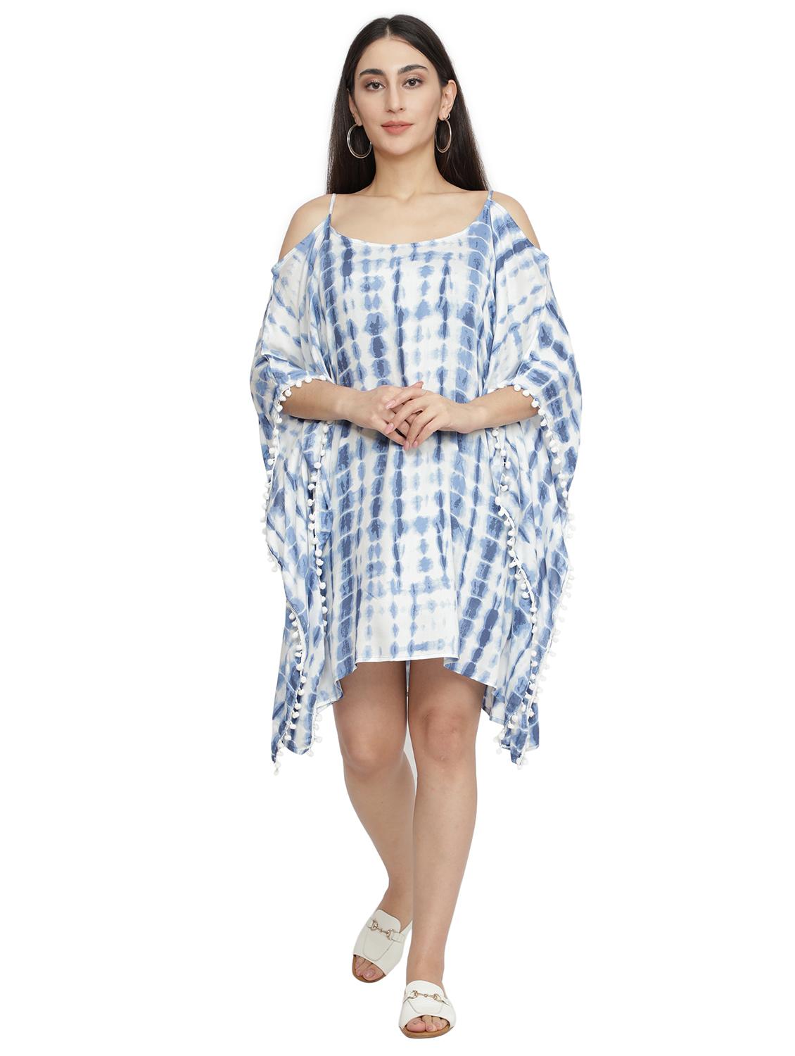 cold shoulder printed kaftan dress - 17782005 - Zoom Image - 4