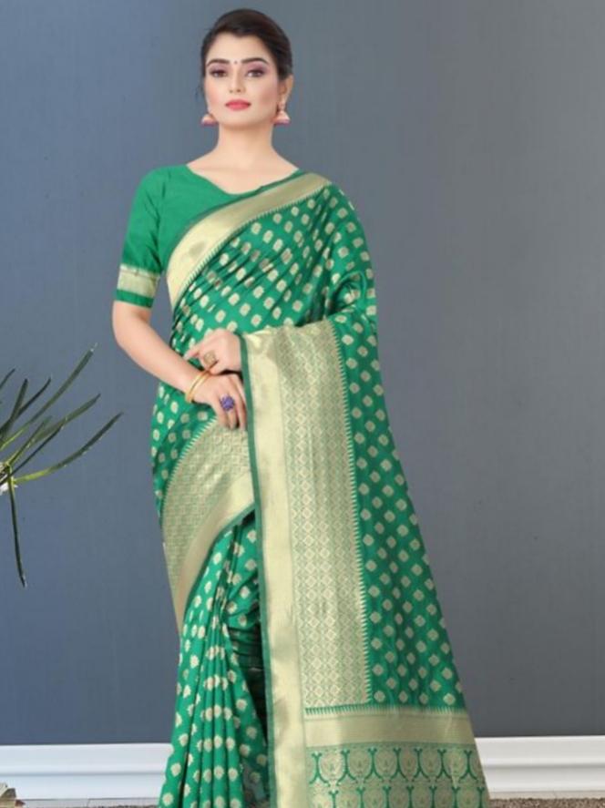 green silk saree - 17782012 - Zoom Image - 1
