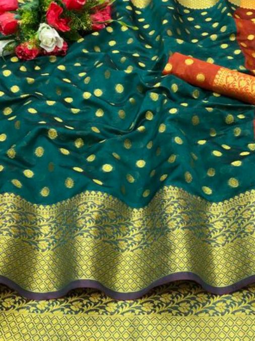 black cotton saree - 17782016 - Zoom Image - 2