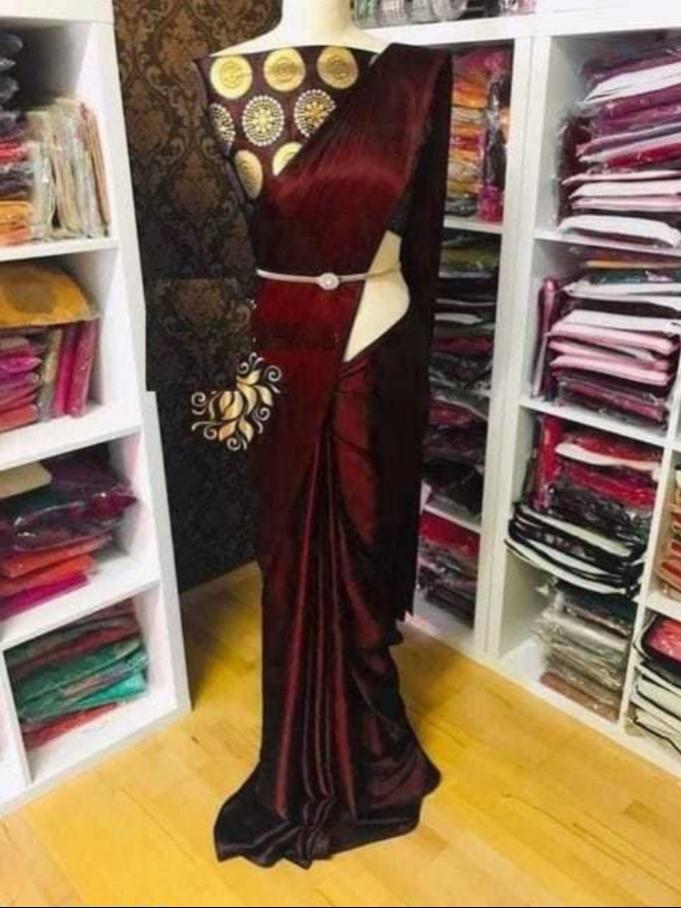 red cotton saree - 17782018 - Zoom Image - 1