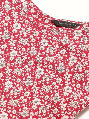 cold shoulder floral regular top - 17782053 - Standard Image - 5