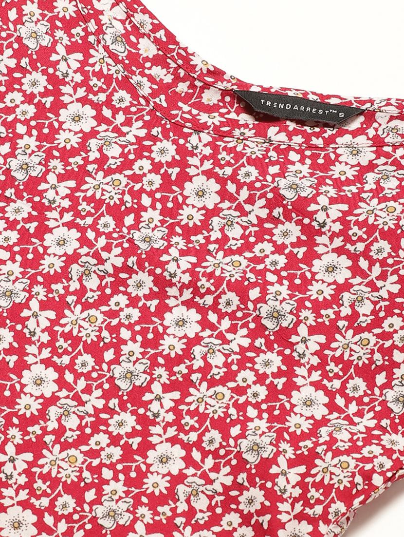 cold shoulder floral regular top - 17782053 - Zoom Image - 5