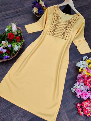 yellow cotton kurta - 17782106 - Standard Image - 2