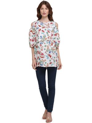 white crepe top - 17782271 - Standard Image - 2