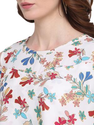 white crepe top - 17782271 - Standard Image - 3