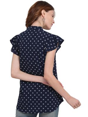 navyblue polyester top - 17782272 - Standard Image - 4