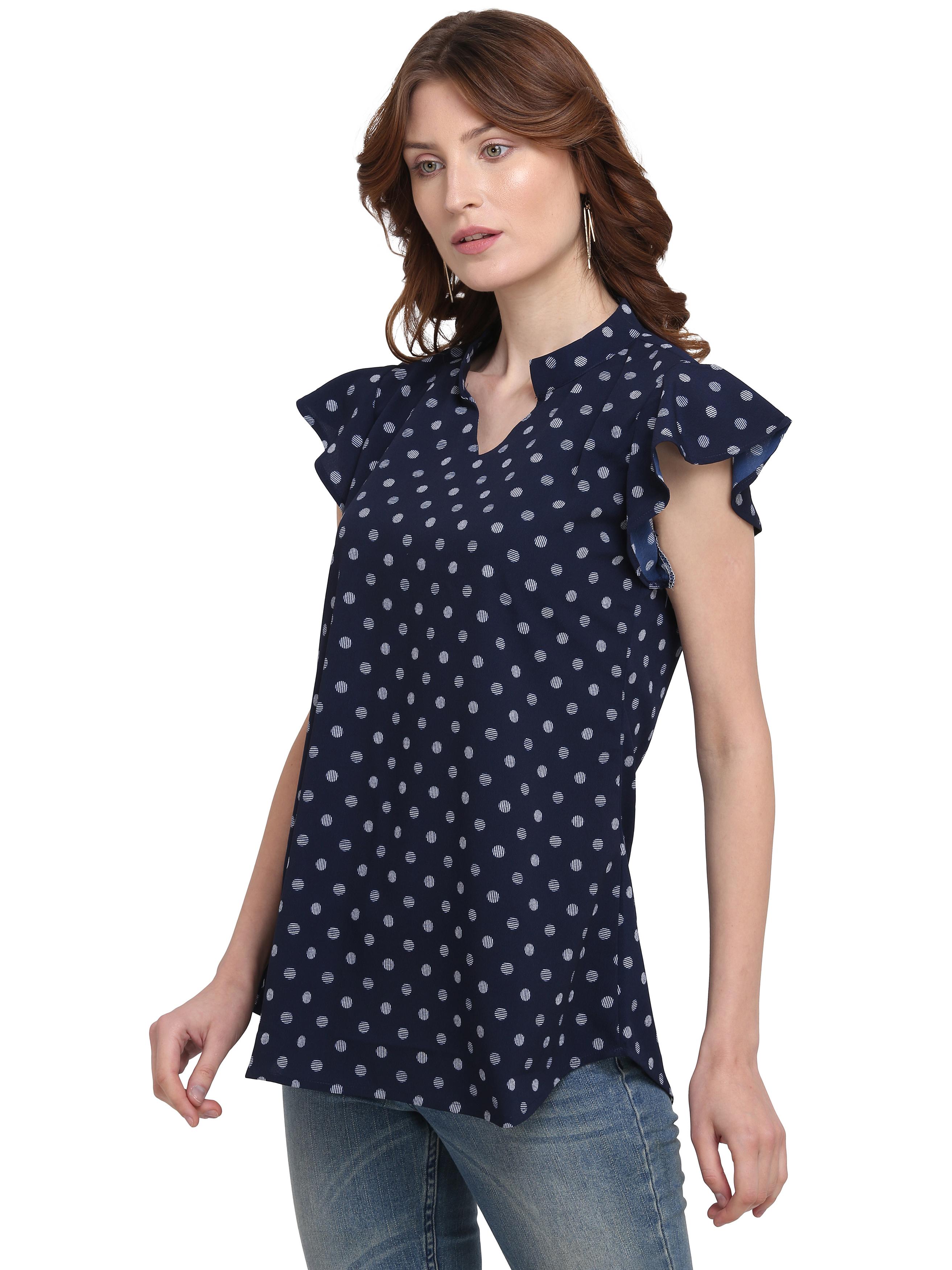 navyblue polyester top - 17782272 - Zoom Image - 3