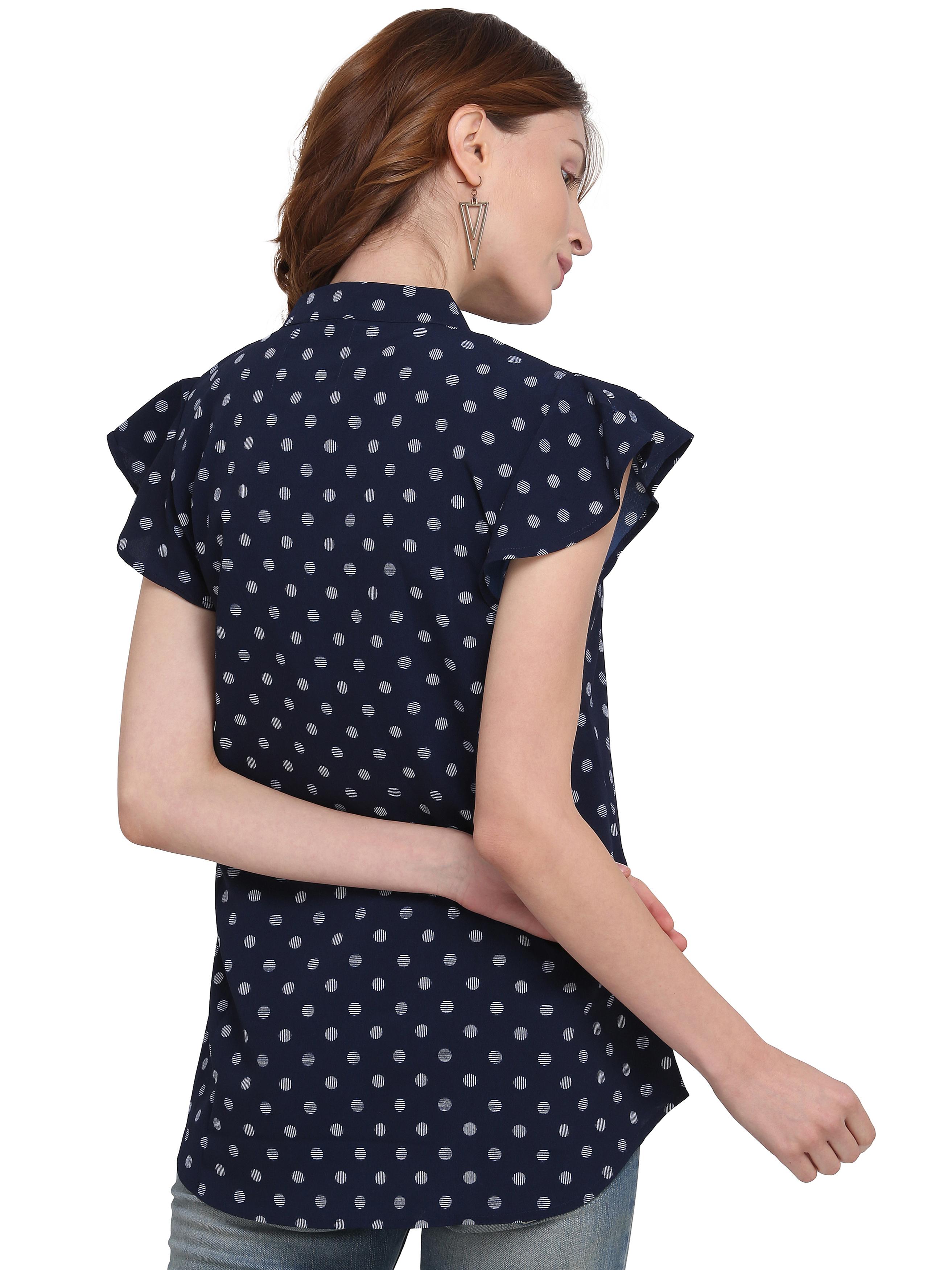 navyblue polyester top - 17782272 - Zoom Image - 4