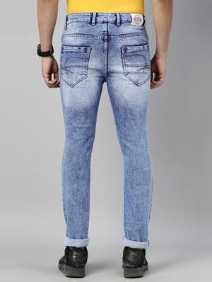 blue stone washed denim jeans - 17782329 - Standard Image - 3