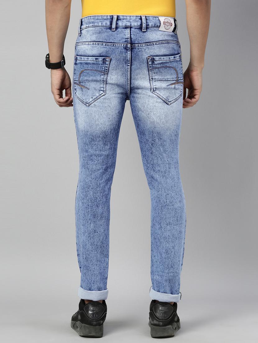 blue stone washed denim jeans - 17782329 - Zoom Image - 3