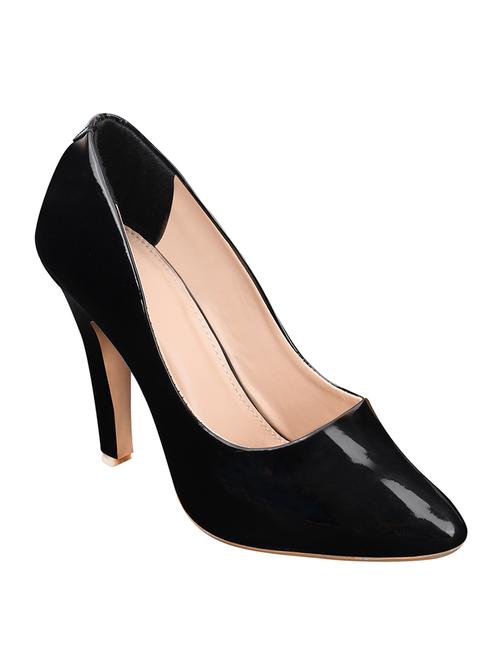 black patent leather slip on pumps - 17782437 - Standard Image - 1