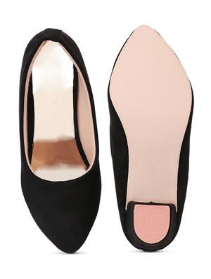 black suede slip on pumps - 17782443 - Standard Image - 3