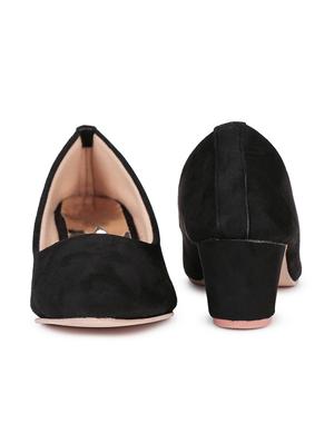 black suede slip on pumps - 17782443 - Standard Image - 4