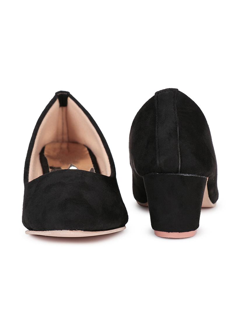 black suede slip on pumps - 17782443 - Zoom Image - 4