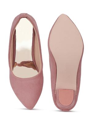 pink suede slip on pumps - 17782444 - Standard Image - 4