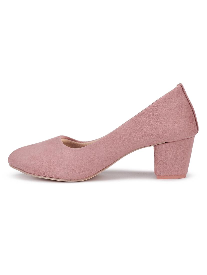 pink suede slip on pumps - 17782444 - Zoom Image - 2