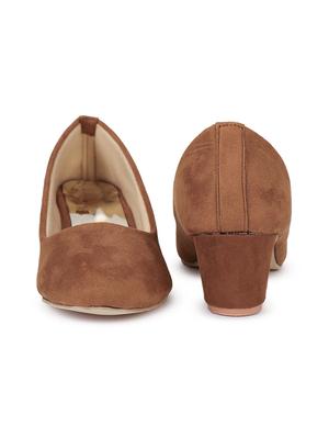 tan suede slip on pumps - 17782445 - Standard Image - 3