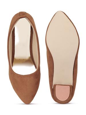 tan suede slip on pumps - 17782445 - Standard Image - 4