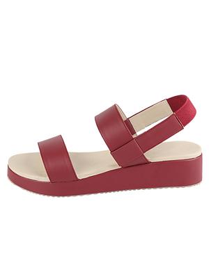 red synthetic ankle strap sandals - 17782464 - Standard Image - 2
