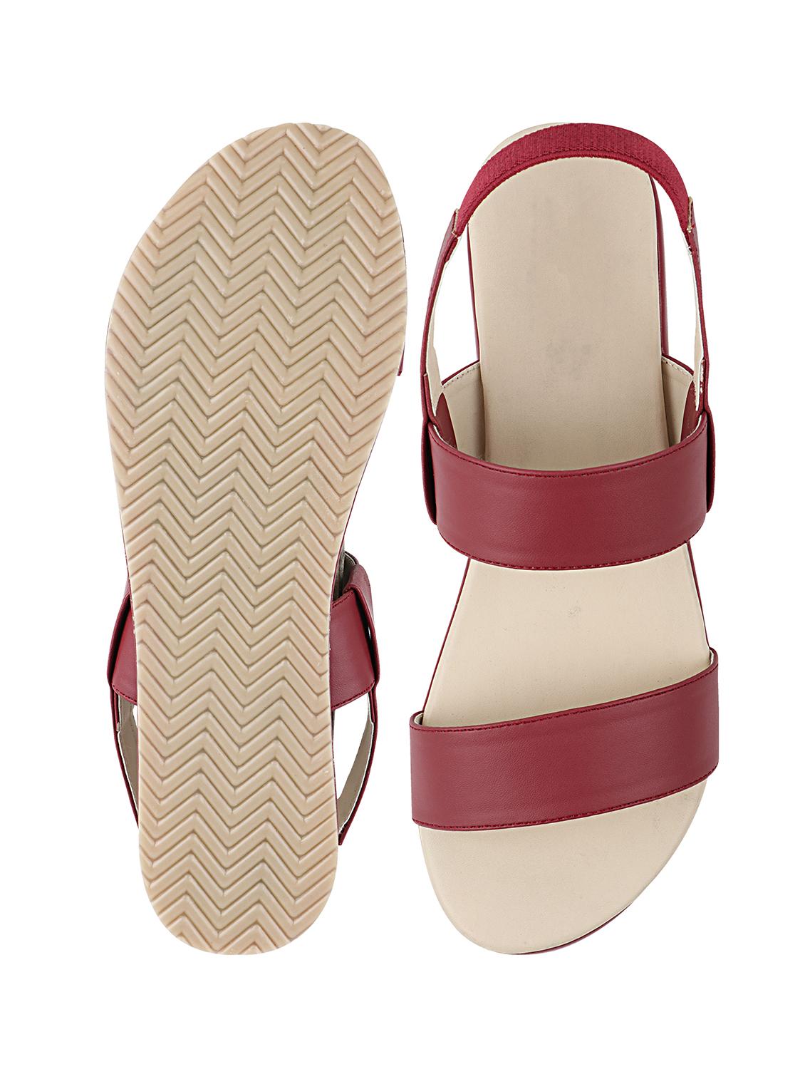 red synthetic ankle strap sandals - 17782464 - Zoom Image - 4