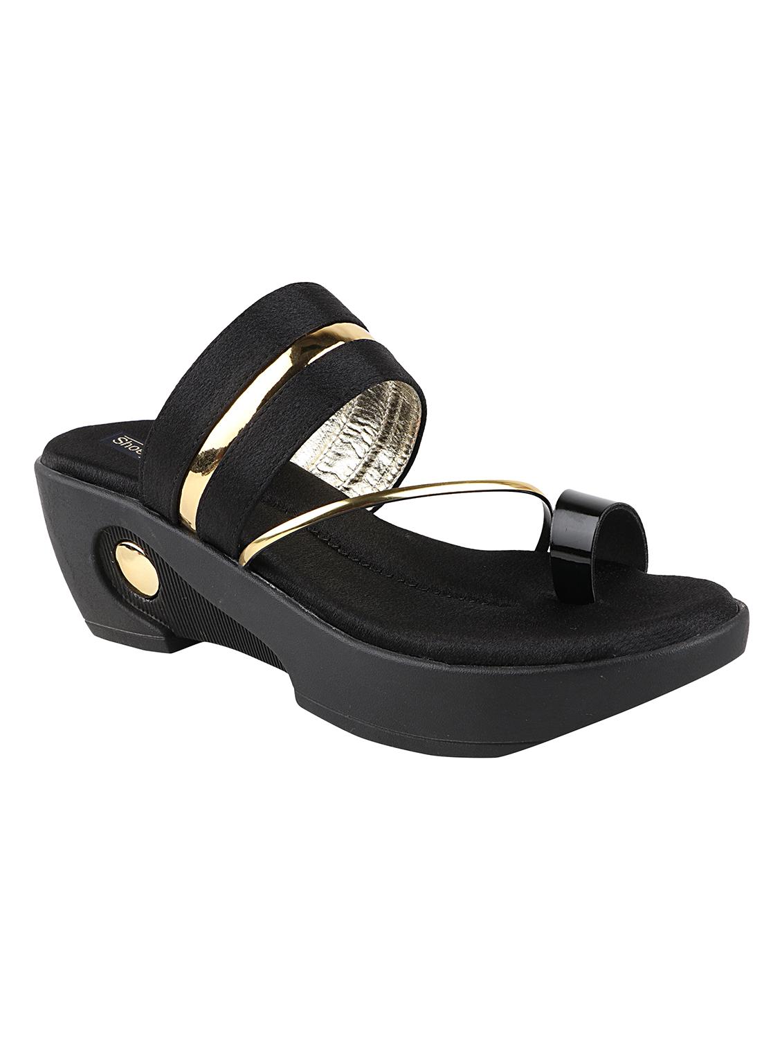 black synthetic slip on sandals - 17782489 - Zoom Image - 1