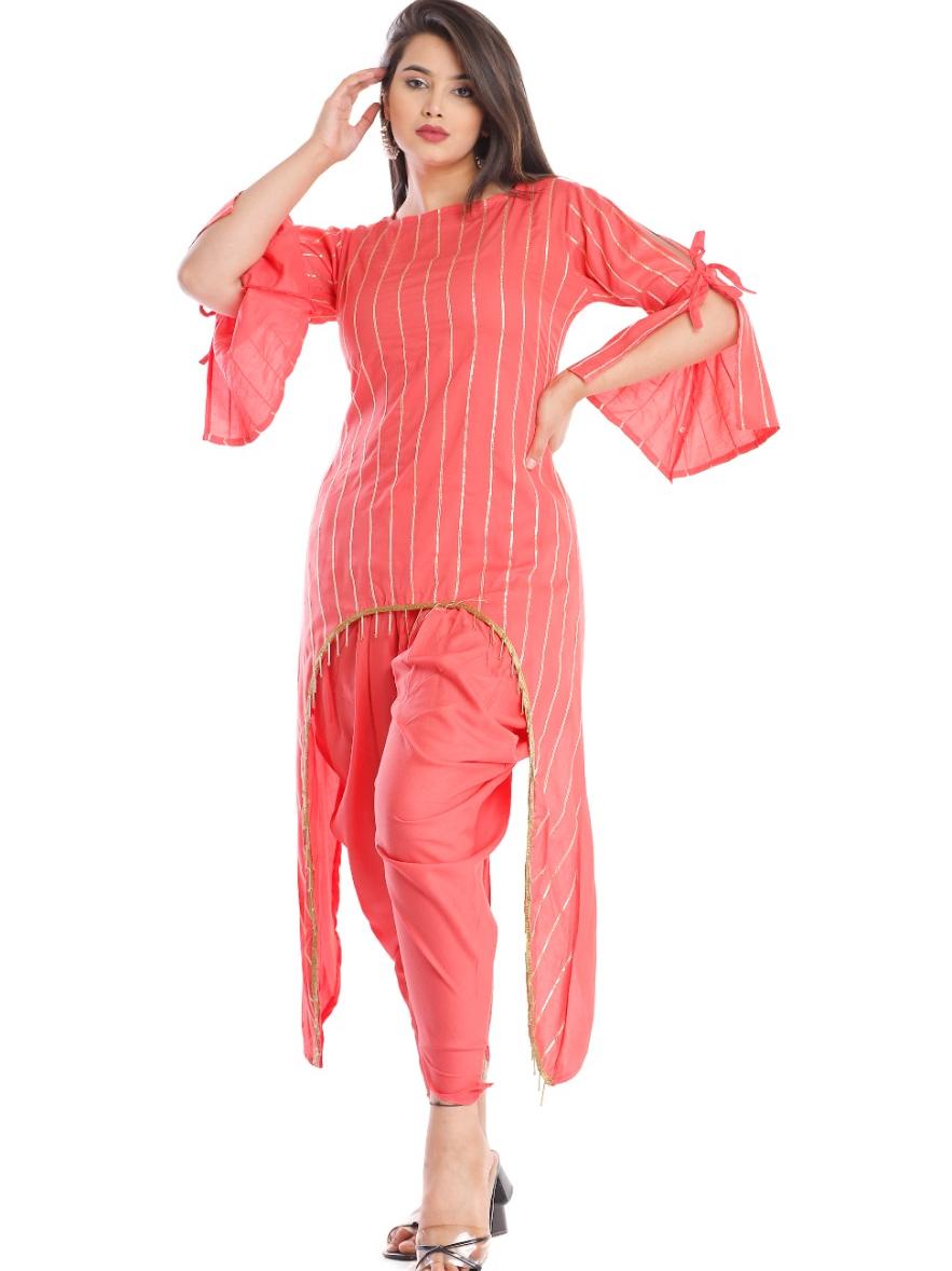indo western dhoti kurta set - 17782590 - Zoom Image - 1