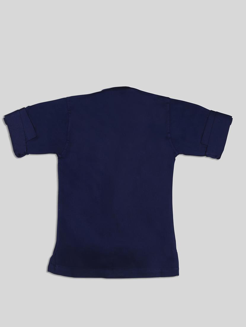blue solid kurta set - 17782791 - Zoom Image - 4