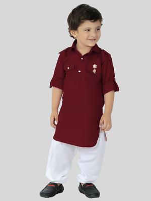 red solid kurta set - 17782797 - Standard Image - 6