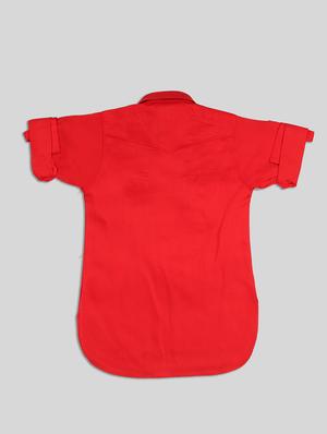 red solid kurta set - 17782801 - Standard Image - 4