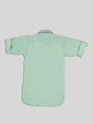 green solid kurta set - 17782803 - Standard Image - 4