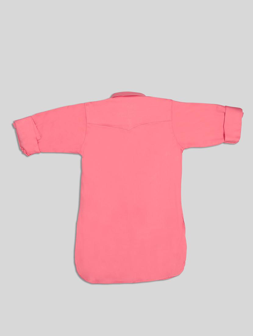 pink solid kurta set - 17782805 - Zoom Image - 4