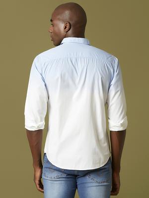 light blue ombre casual shirt - 17782816 - Standard Image - 3