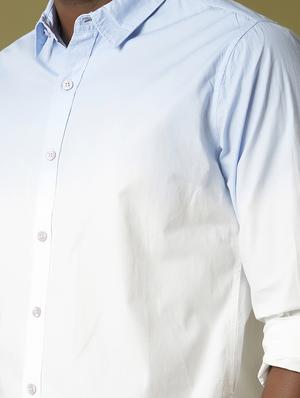 light blue ombre casual shirt - 17782816 - Standard Image - 4